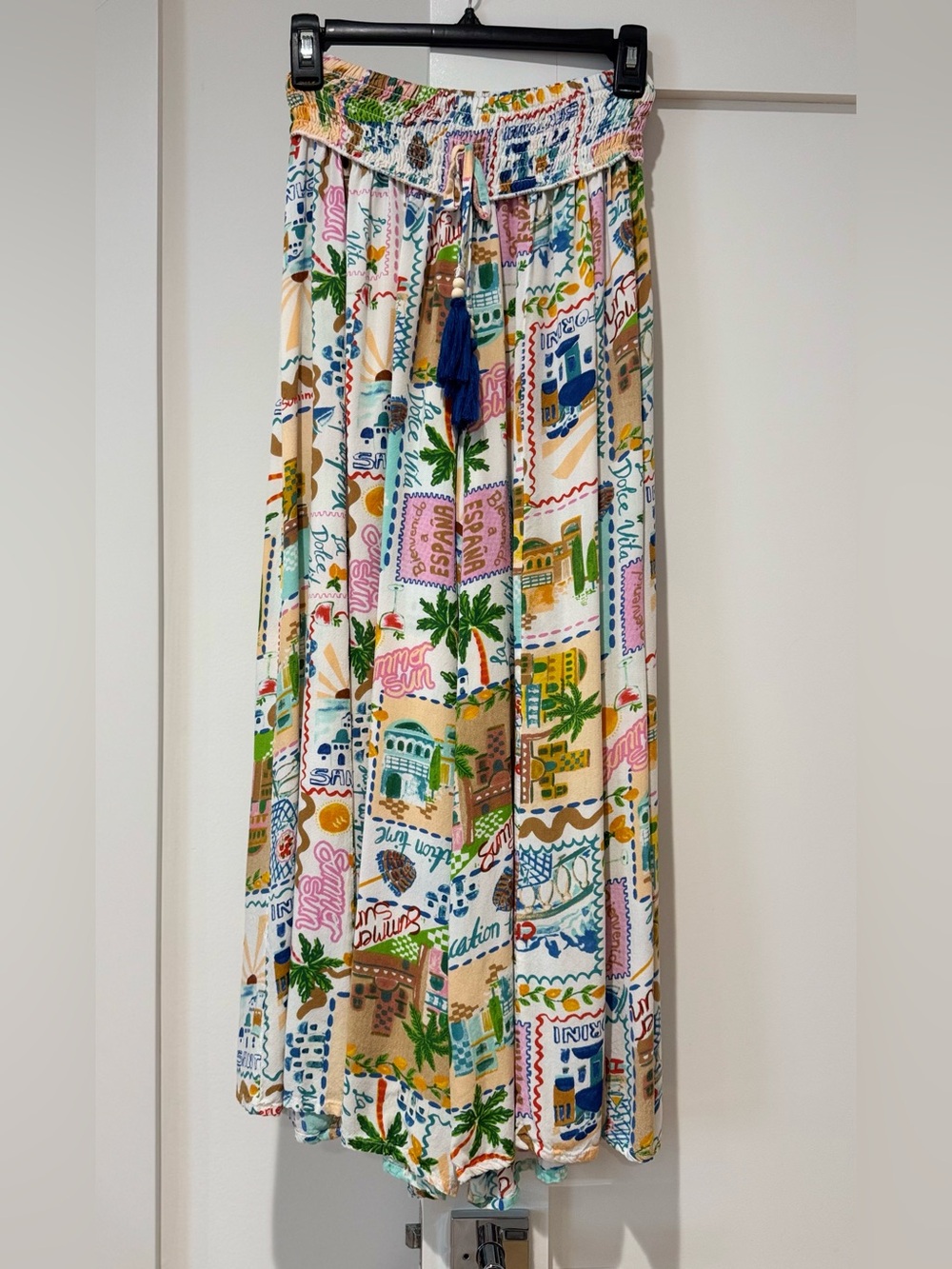 Tassel-Detail Printed Lounge Pants